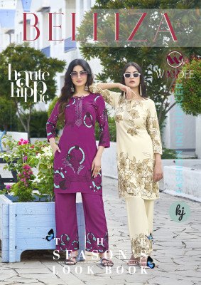 Woodee Belliza Premium Rayon Printed Top And Bottom Co ords Set with Functional Side Pocket Wholesale wholesale catalogs