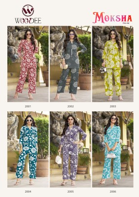 Woodee Moksha Vol 2 Premium heavy Reyon Print With Side Pocket With Liva  Co Ord  Set  Wholesale  co ord set catalogs