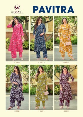 Woodee Pavitra Premium A Line Co ord Set in Liva Rayon with Hand Mirror Work And Lace Detailing Wholesale  co ord set catalogs