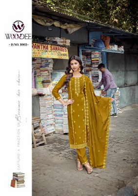 Woodee Victoria Roman Silk Kurti Pant Dupatta Set Collection  readymade suit catalogs