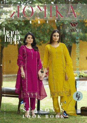 Woodee Wamika Pure Organza Thread Work Kurti Pant with Lace And Dupatta Latkan Wholesale Woodee