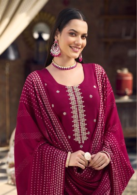 Woodee by Raashi Premiume Roman Silk Cording Work Fancy Kurti Pant and Dupatta catalogue at affordable rate readymade suit catalogs