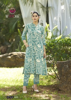 Woodee by Shakira Premium Heavy Reyon printed top with bottom at budget range kurtis catalogs