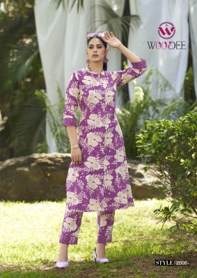 Woodee by Shakira Premium Heavy Reyon printed top with bottom at budget range kurtis catalogs