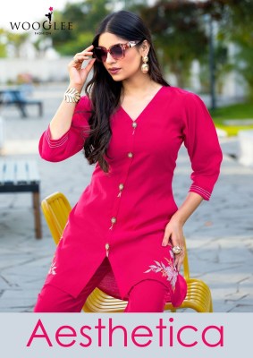 Wooglee Asthetica Viscose Silk Thread And Handwork Co ord Set Collection Wholesale  wholesale catalogs