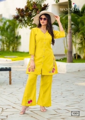 Wooglee Asthetica Viscose Silk Thread And Handwork Co ord Set Collection Wholesale  co ord set catalogs