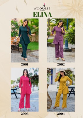Wooglee Elina Cotton Print And Handwork Co-ord Set Wholesale  co ord set catalogs