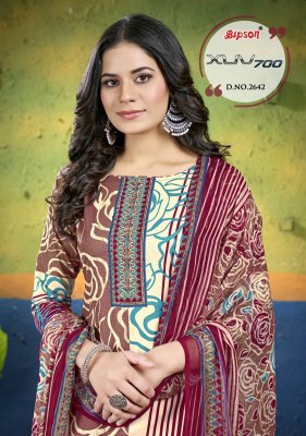 XUV 700 2642 by Bipson prints pure cambric cotton unstitched dress material catalogue at low rate  