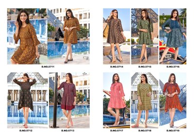 Yami Fashion by SENSE Has Launched new Printed  Tunic Catalog  western wear catalogs