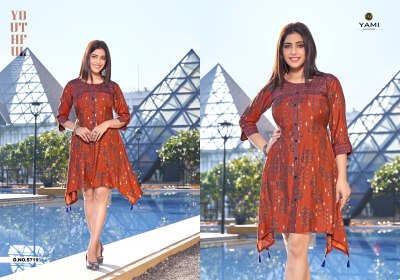 Yami Fashion by SENSE Has Launched new Printed  Tunic Catalog  western wear catalogs