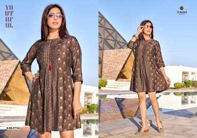 Yami Fashion by SENSE Has Launched new Printed  Tunic Catalog  western wear catalogs