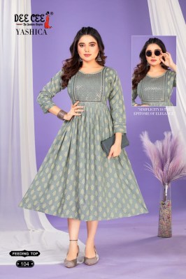 Yashica by deecee Flared Long Feeding kurti catalogue at affordable rate Dee cee