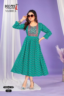 Yashica by deecee Flared Long Feeding kurti catalogue at affordable rate kurtis catalogs