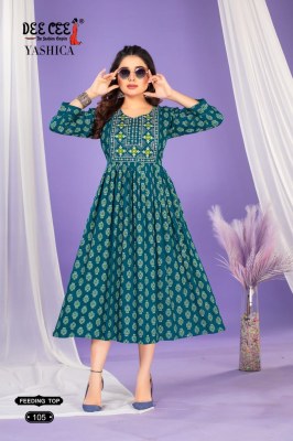 Yashica by deecee Flared Long Feeding kurti catalogue at affordable rate kurtis catalogs