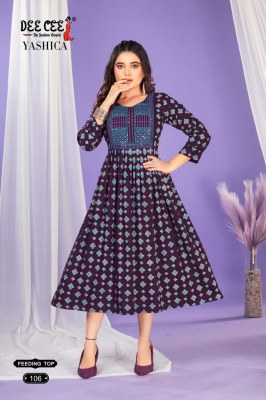 Yashica by deecee Flared Long Feeding kurti catalogue at affordable rate kurtis catalogs