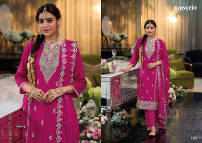 Yasmine 2 by Zaveri heavy chinon embroidered designer suit catalogue at affordable rate readymade suit catalogs