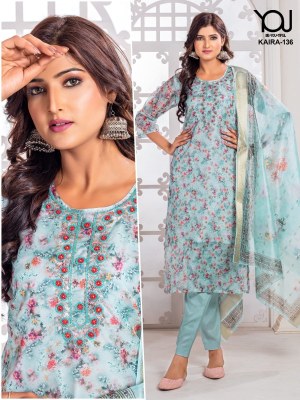 You choice by Kaira heavy organza printed readymade suit catalogue at affordable rate readymade suit catalogs