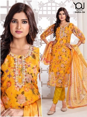 You choice by Kaira heavy organza printed readymade suit catalogue at affordable rate readymade suit catalogs