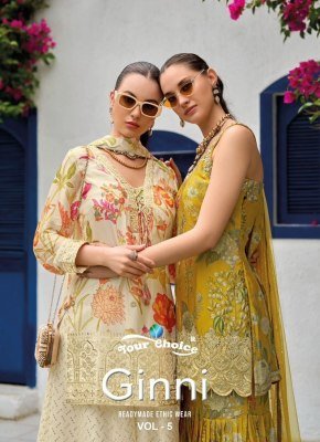 Your Choice Ginni 5 Designer Girls Sharara Set Heavy Chinon with Soft Organza Dupatta Wholesale  kurtis catalogs