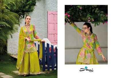 Your Choice Ginni 5 Designer Girls Sharara Set Heavy Chinon with Soft Organza Dupatta Wholesale  kurtis catalogs