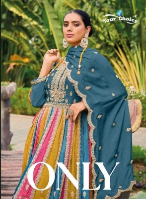 Your choice by Only semi pure chinon multi color fancy sharara suit catalogue at low rate  Your choice