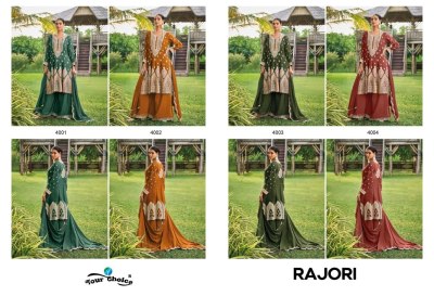 Your choice by rajori embroidered designer fancy sharara suit catalogue at low rate fancy sharara suit Catalogs