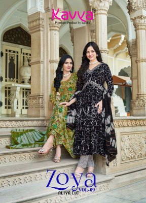 ZOYA VOL 9 by Kavya heavy quality Rayon foil print top bottom and dupatta catalogue at low price wholesale catalogs