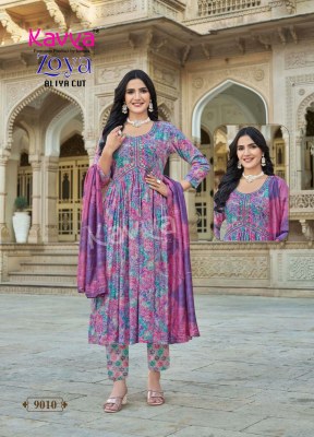 ZOYA VOL 9 by Kavya heavy quality Rayon foil print top bottom and dupatta catalogue at low price readymade suit catalogs