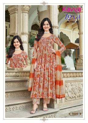 ZOYA VOL 9 by Kavya heavy quality Rayon foil print top bottom and dupatta catalogue at low price readymade suit catalogs