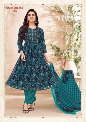 Zaara vol 3 by Shree ganesh fancy nayra cut neck work flared kurti pant and dupatta catalogue at amaviexpo readymade suit catalogs