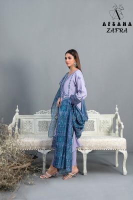 Zafra by Afsana roman boring embroidered karachi suit catalogue at amaviexpo readymade suit catalogs