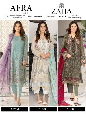 Zaha by Afra vol 1 Georgette with heavy embroidered pakistani suit catalogue  pakistani suit catalogs