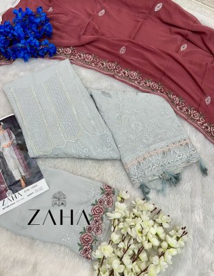 Zaha by Mylene vol 1 georgette with heavy embroidered unstitched suit catalogue pakistani suit catalogs