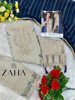 Zaha by Mylene vol 1 georgette with heavy embroidered unstitched suit catalogue pakistani suit catalogs