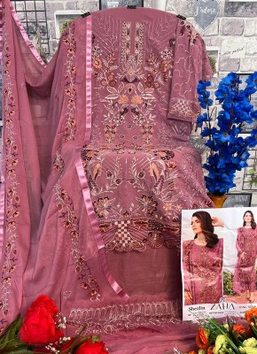 Zaha by Shezlin present fox georgette with heavy embroidered pakistani suit catalogue  pakistani suit catalogs