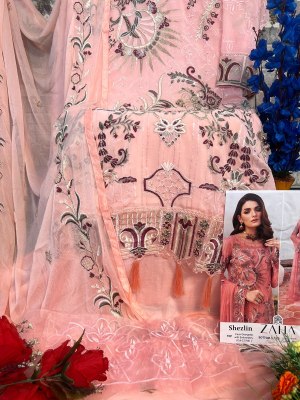 Zaha by Shezlin present fox georgette with heavy embroidered pakistani suit catalogue  pakistani suit catalogs