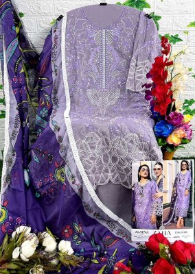 Zaha new alayna vol 2 design no 10192.10193.10194.10195 pure cotton embroidery work Pakistani suits catalogue wholesale  pakistani suit catalogs