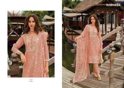 Zaira by Zaveri Heavy Chiffon Embroidered kurti pant and dupatta catalogue at affordable rate readymade suit catalogs