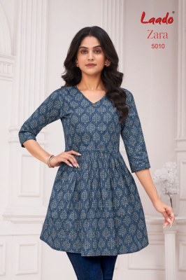 Zara vol 5 by Jay Hanuman Fancy Printed Cotton Readymade fancy Tunic Collection kurtis catalogs