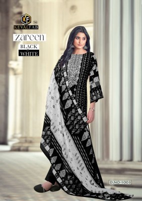 Zareen black and white by Keval fab fancy karachi suit catalogue at affordable rate Karachi suits catalogs