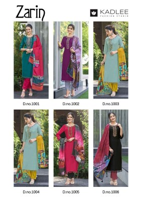 Zarin by Kadlee Hand work embroidered readymade suit catalogue at affordable rate  readymade suit catalogs