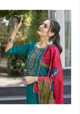 Zarin by Kadlee Viscose Hand embroidered ready made suit catalogue   readymade suit catalogs