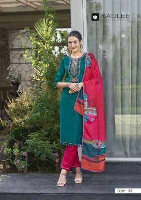 Zarin by Kadlee Viscose Hand embroidered ready made suit catalogue   readymade suit catalogs