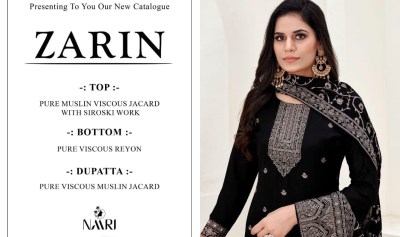 Zarin by Naari luanch pure muslin unstitched dress material catalogue at affordable rate  salwar kameez catalogs