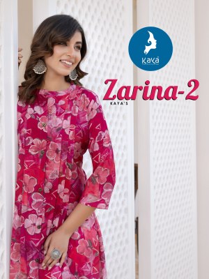 Zarina 2 by Kaya Chanderi foil printed Anarkali suit catalogue at amavi expo Kaya kurti