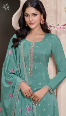 Zarkan by Vinay Embroidered Moonga silk unstitched dress material collection with low price salwar kameez catalogs