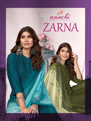 Zarna by Aanchi fancy printed readymade suit catalogue at affordable rate Aanchi 