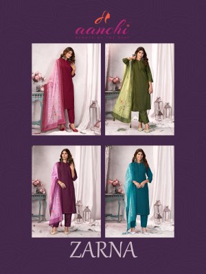 Zarna by Aanchi fancy printed readymade suit catalogue at affordable rate readymade suit catalogs