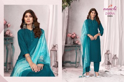 Zarna by Aanchi fancy printed readymade suit catalogue at affordable rate readymade suit catalogs