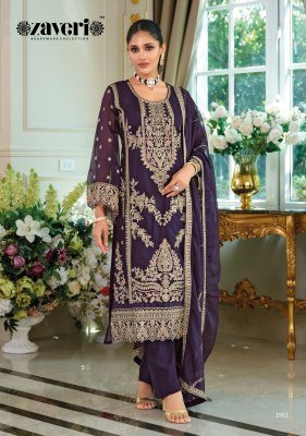 Zaveri Dastur Soft Organza Embroidered Kurta with Organza Dupatta And Heavy Silk Bottom Premium Women's Suit Wholesale kurtis catalogs